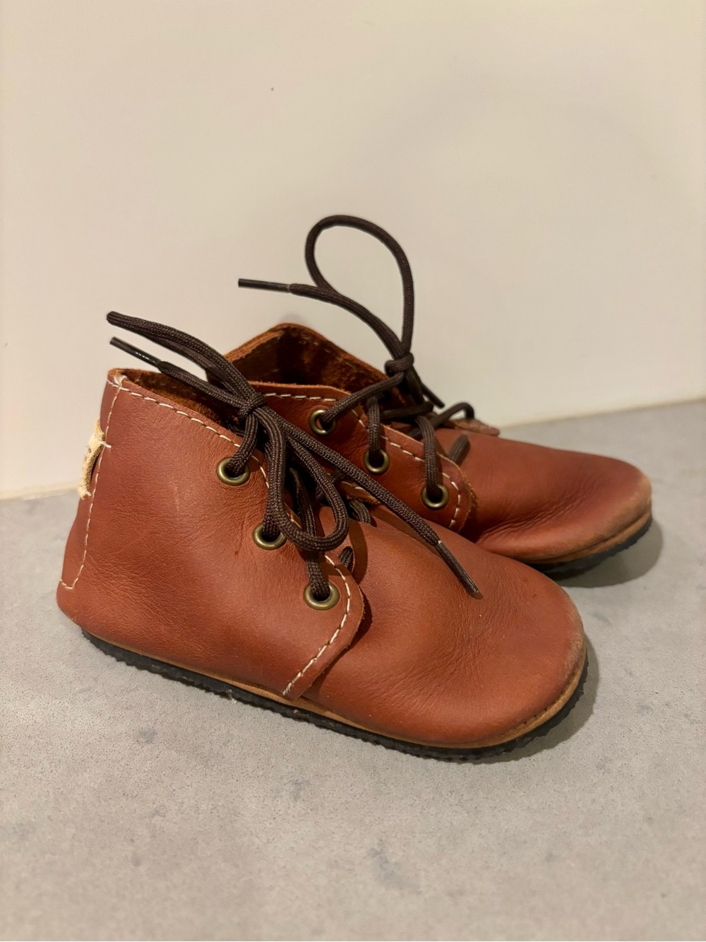 Duchess & Fox D&F Leather Lace-Up Shoes Cognac Brown Size 5